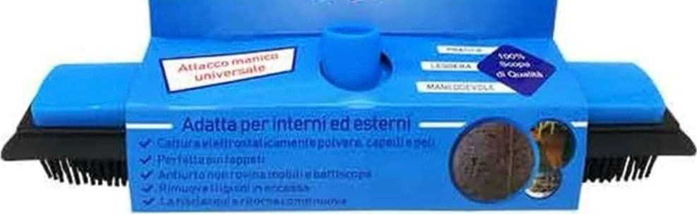 SCOPA IN SILICONE CATTURA POLVERE PELI CAPELLI TAPPETI ANTIURTO NON ROVINA MOBILI BATTISCOPA - 2