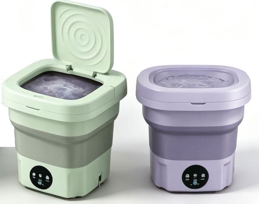 MINI LAVATRICE PIEGHEVOLE PORTATILE MULTIFUNZIONE TOUCH PER VIAGGI CAMPEGGIO SALVASPAZIO