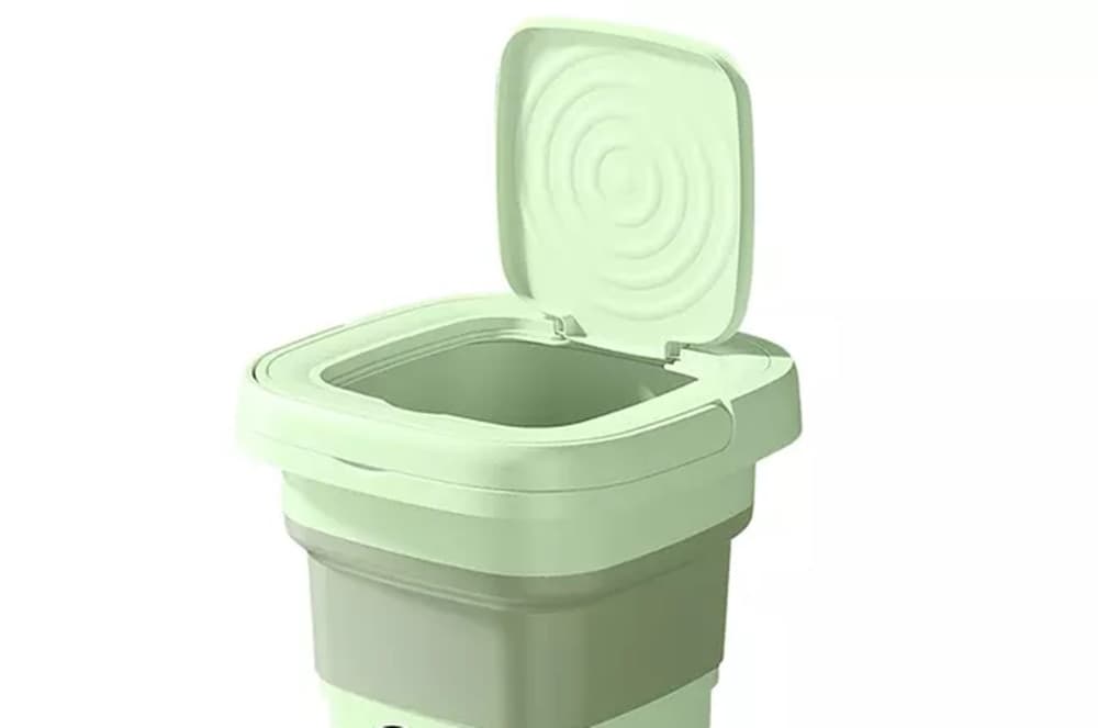 MINI LAVATRICE PIEGHEVOLE PORTATILE MULTIFUNZIONE TOUCH PER VIAGGI CAMPEGGIO SALVASPAZIO - 11