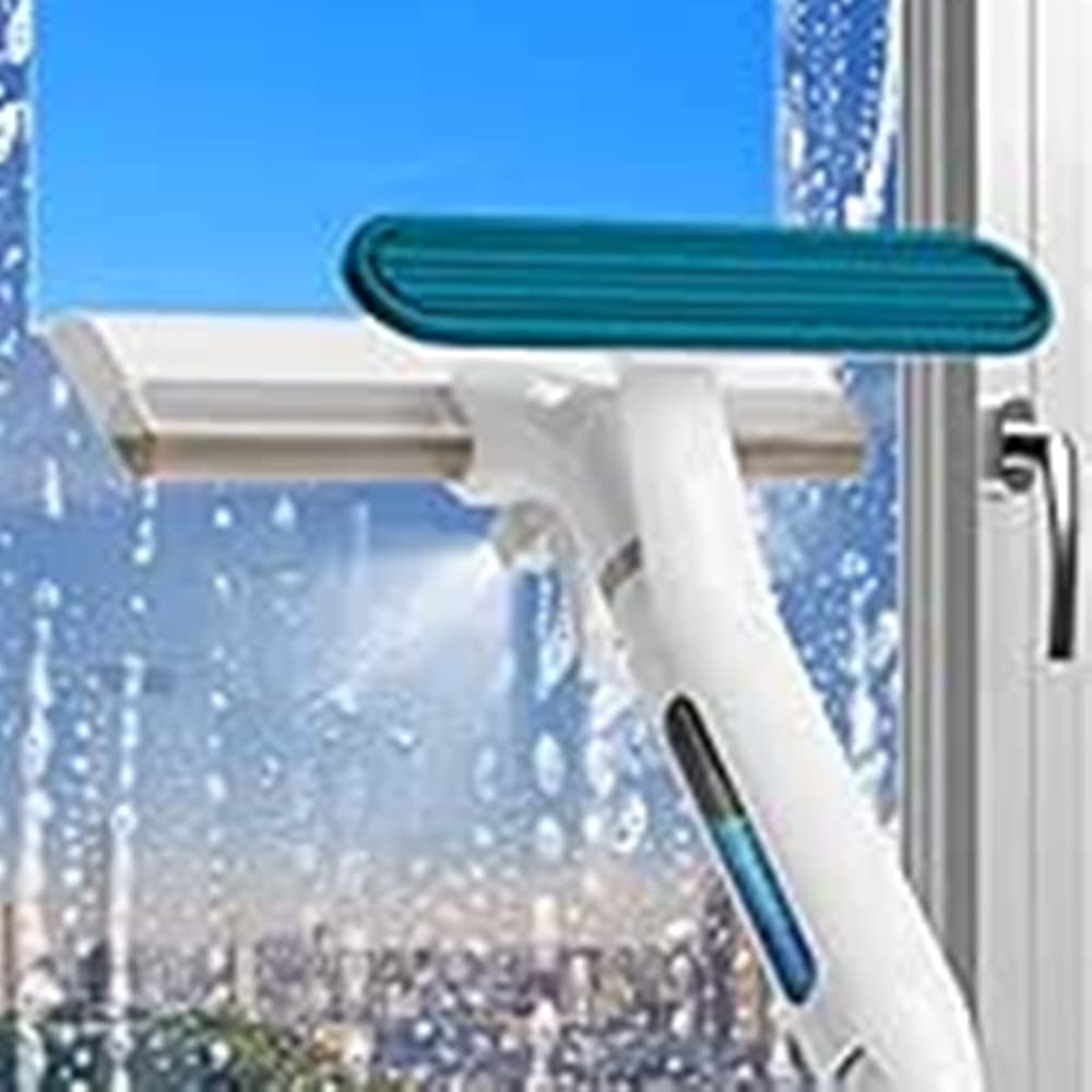 PULITORE VETRI SPRUZZA LAVA RASCHIA RACCOGLIE ACQUA 3IN1 CON SPRAY CONTENITORE INTEGRATO - 2