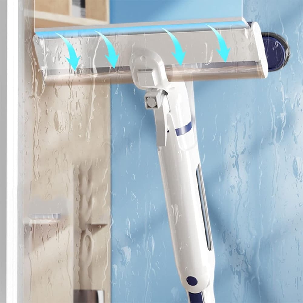 PULITORE VETRI SPRUZZA LAVA RASCHIA RACCOGLIE ACQUA 3IN1 CON SPRAY CONTENITORE INTEGRATO - 6