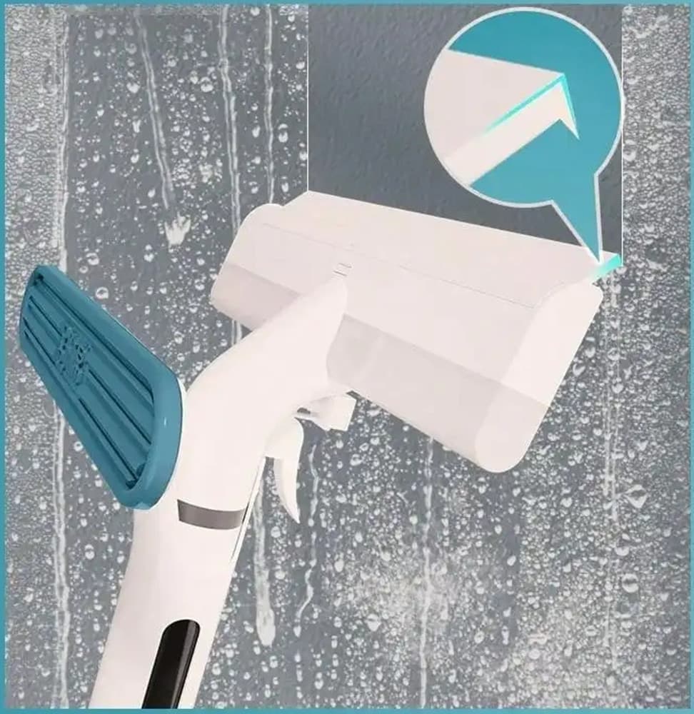 PULITORE VETRI SPRUZZA LAVA RASCHIA RACCOGLIE ACQUA 3IN1 CON SPRAY CONTENITORE INTEGRATO - 8