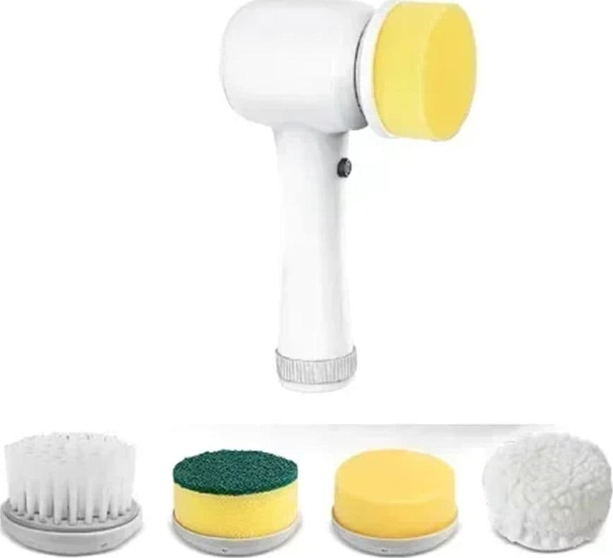 SPAZZOLA ROTANTE ELETTRICA PER PULIZIA MULTISUPERFICIE CON 4 TESTINE ERGONOMICO Q-SZ20 - 12