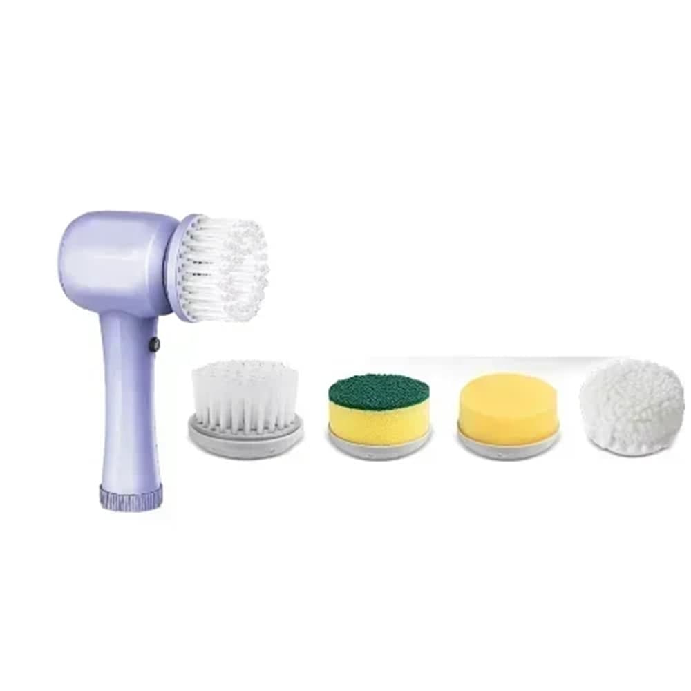 SPAZZOLA ROTANTE ELETTRICA PER PULIZIA MULTISUPERFICIE CON 4 TESTINE ERGONOMICO Q-SZ20 - 3