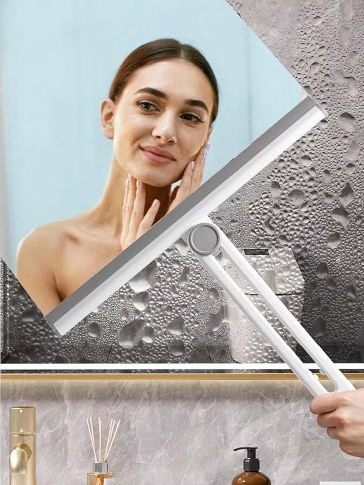 TERGIVETRO CON TESTA ROTANTE PULIZIA VERSATILE PER SPECCHI FINESTRE MANICO REGOLABILE - 7