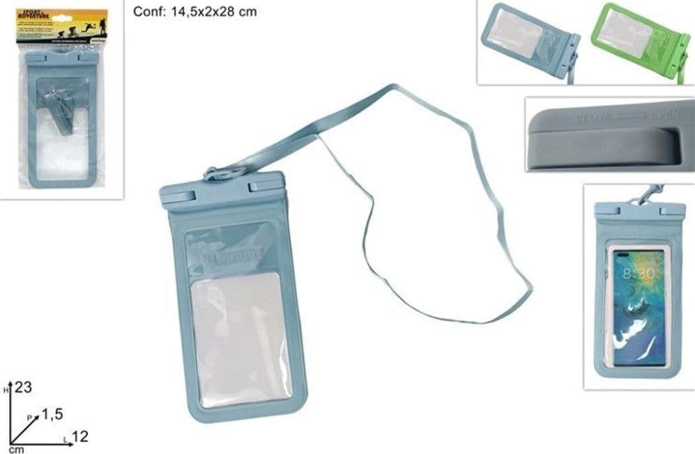 Custodia impermeabile smartphone mini con laccio – cover waterproof compatta per mare e piscina - 2