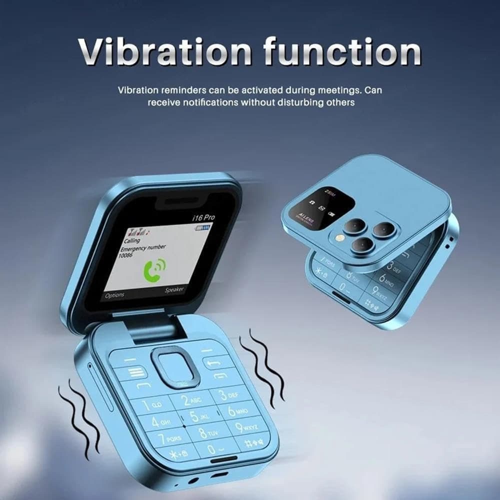 MINI FLIP TELEFONO SCHERMO 1.77" PIEGHEVOLE MULTILINGUE AD ALTA BATTERIA DUAL SIM 1000MAH - 17