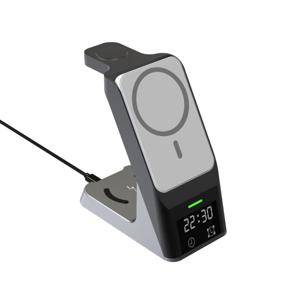 STAZIONE DI RICARICA WIRELESS MAGNETICA 20W SUPPORTO PER SMARTPHONE WATCH AIRPODS Q-WX500 - 6