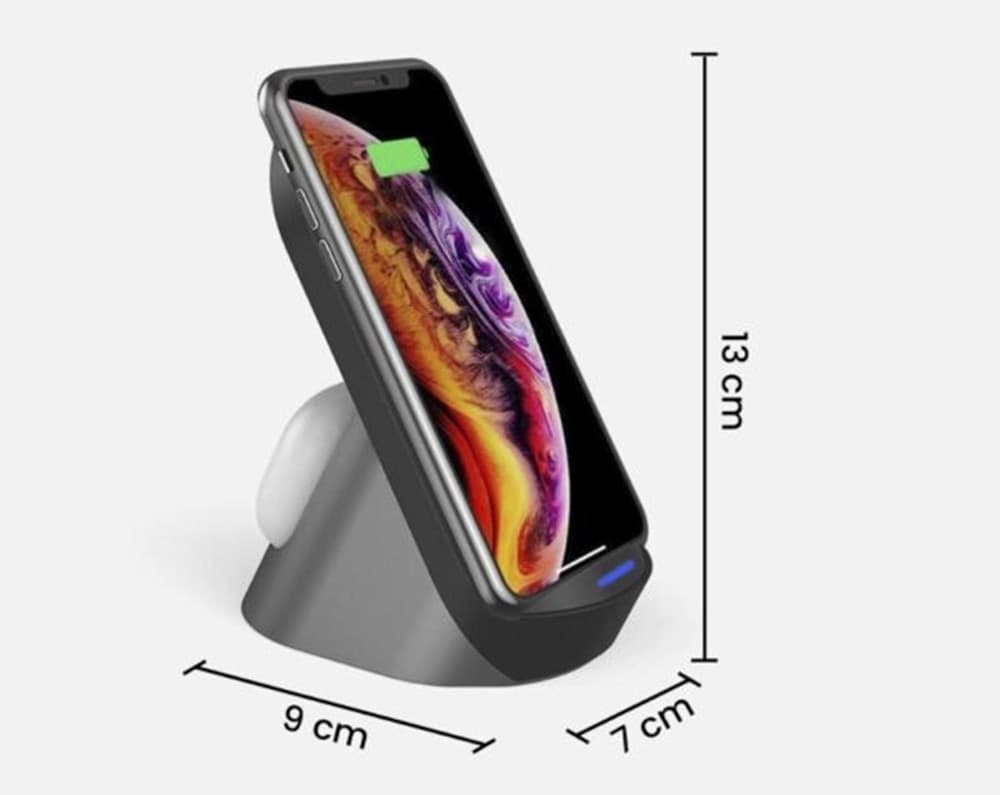 CARICABATTERIE SUPPORTO DI RICARICA RAPIDA WIRELESS 20W 3IN1 SMARTPHONE SMARTWATCH Q-WX600 - 7