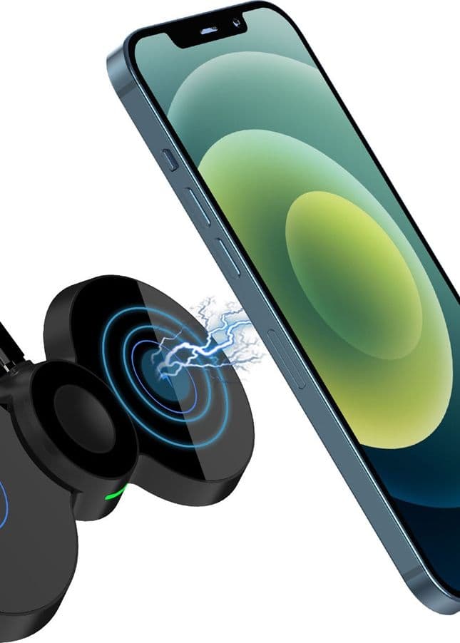 CARICATORE WIRELESS 3IN1 Q-WX700 STAZIONE DI RICARICA RAPIDA 20W PER SMARTPHONE SMARTWATCH - 3