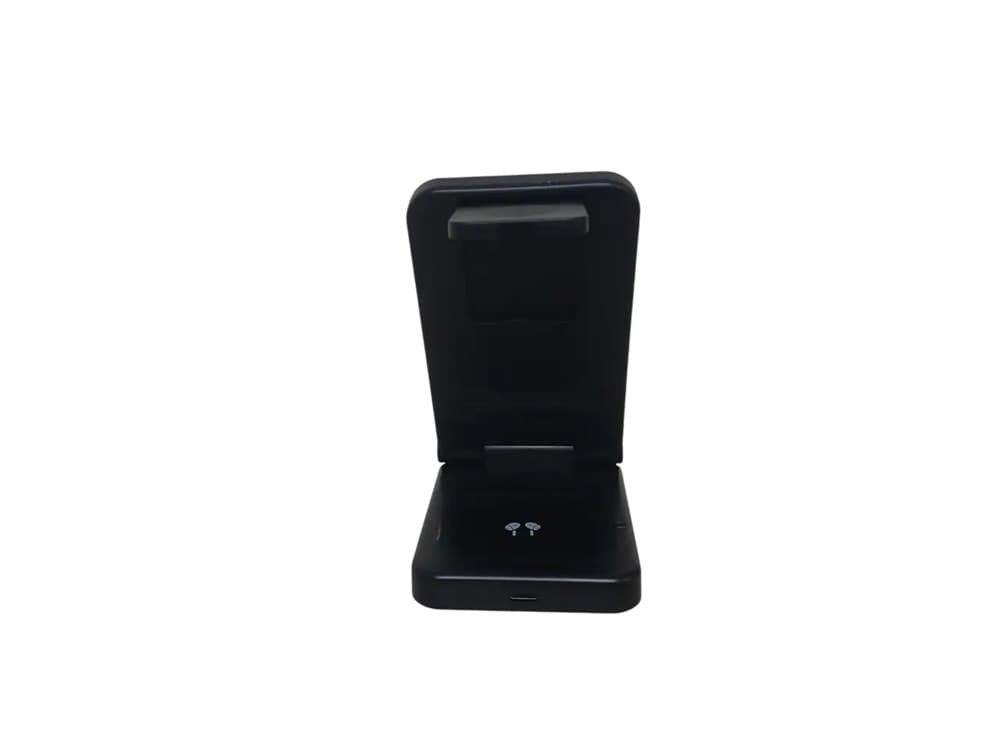 STAZIONE DI RICARICA MAGNETICA WIRELESS 25W PIEGHEVOLE 4 IN 1 CON SVEGLIA OROLOGIO A60 - 5