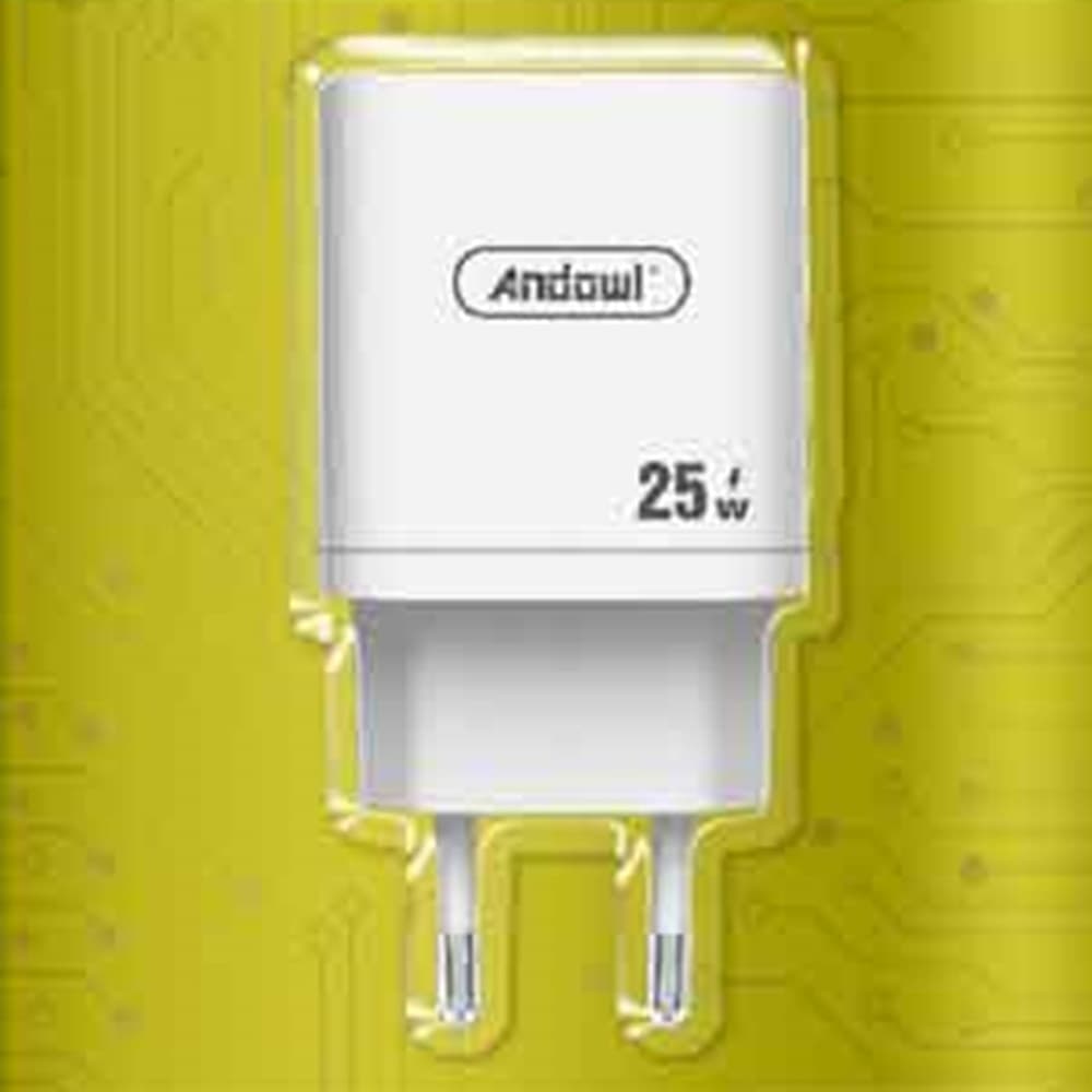 CARICABATTERIE CARICATORE DA MURO CON PORTA TYPE-C 25W G40 RICARICA RAPIDA QUICK CHARGE 3.0