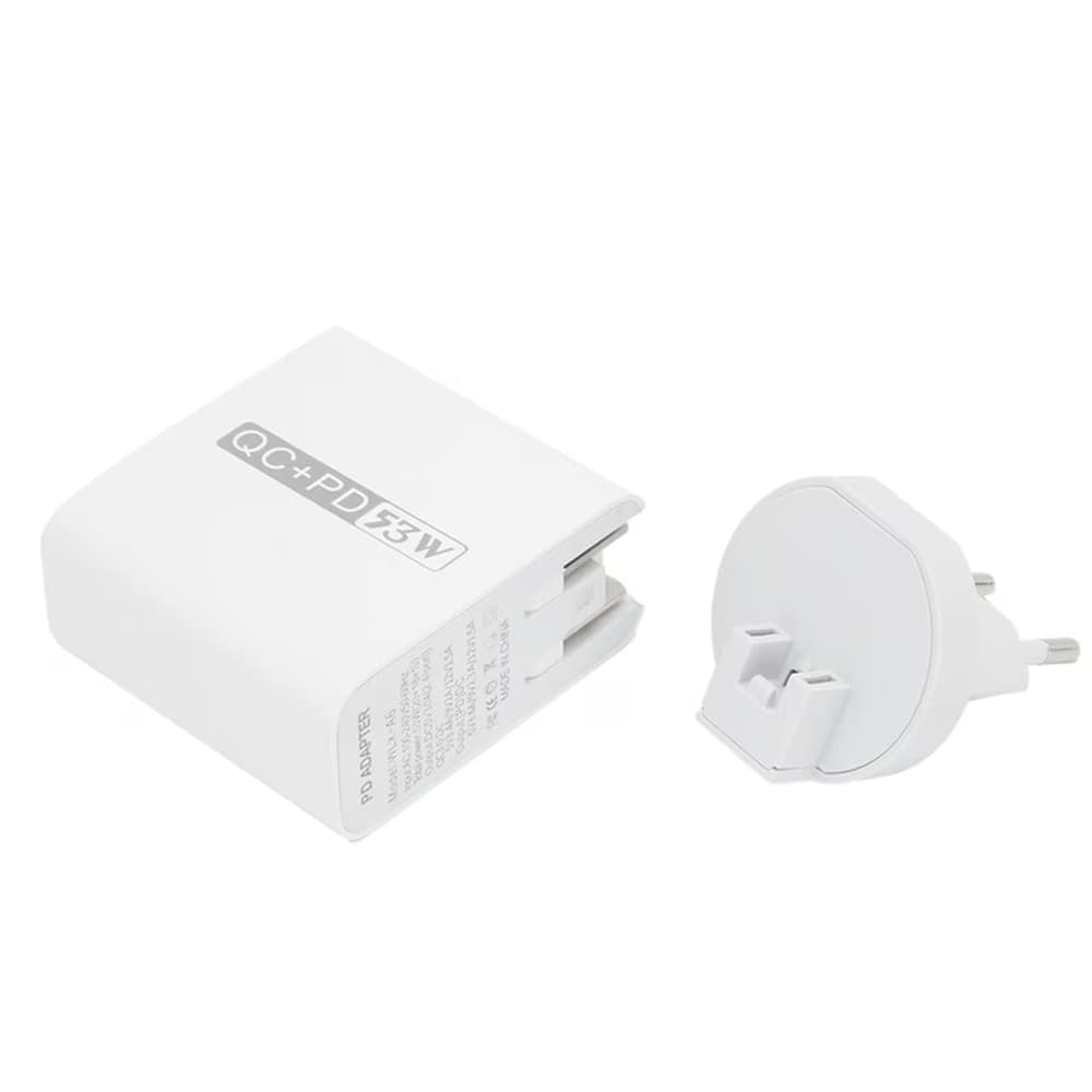 CARICABATTERIE 53 W RICARICA RAPIDA PD + QC 3.0 CON 3 PORTE USB + 1 PORTA TYPE-C WLX-A6 - 6