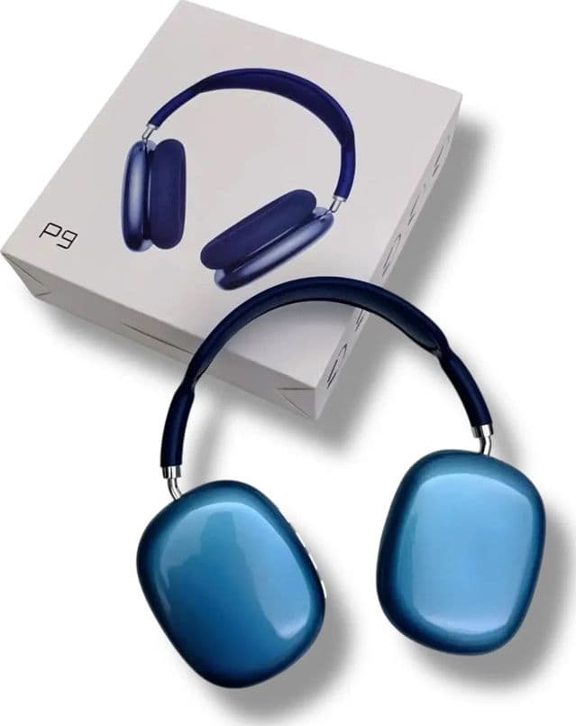 CUFFIE BLUETOOTH WIRELESS A PADIGLIONI P9 RICARICABILI MICROFONO SENZA FILI PC SMARTPHONE - 6