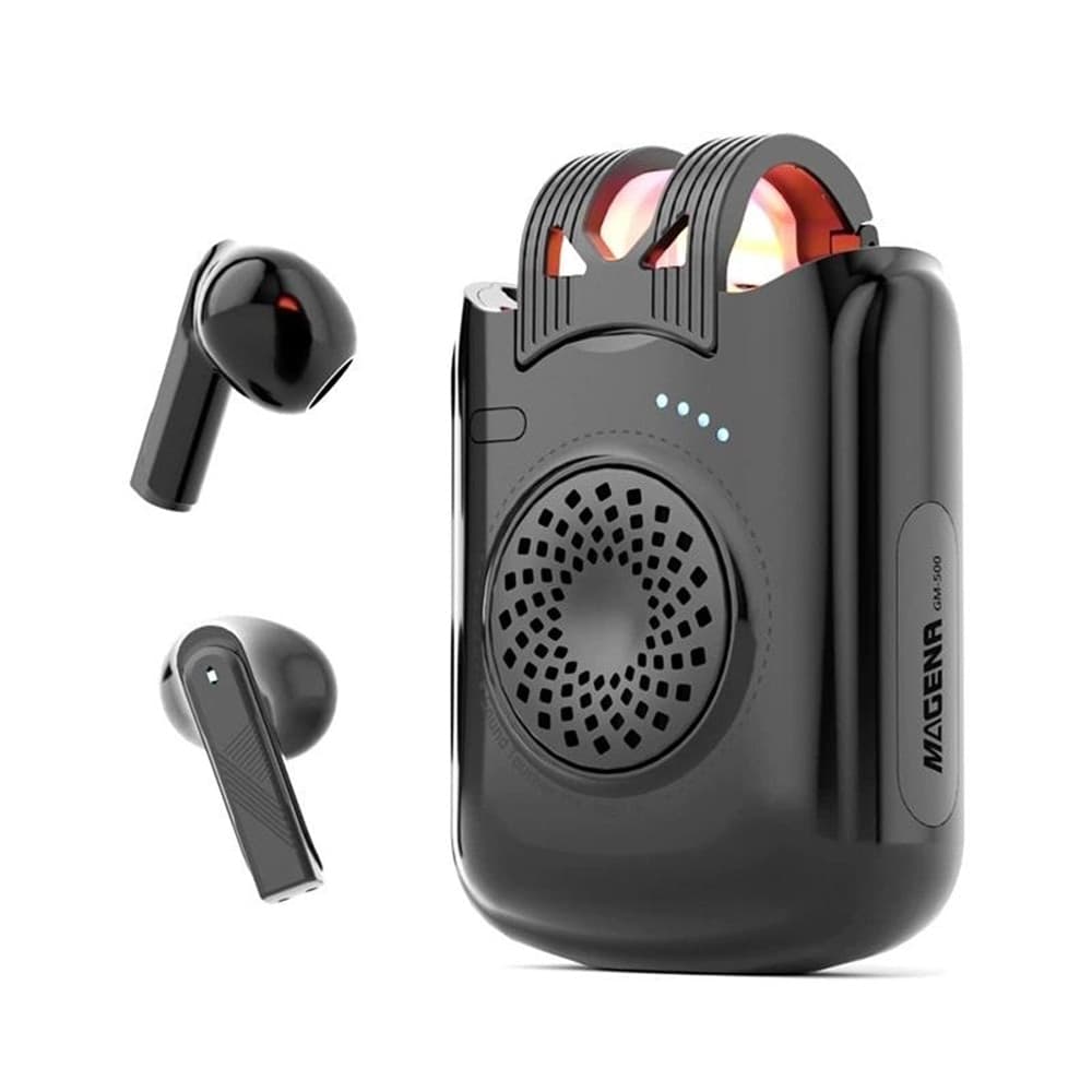 CUFFIE AURICOLARI WIRELESS BLUETOOTH CON CASSA ALTOPARLANTE GM-500 AUDIO HIFI IN-EAR TWS - 4