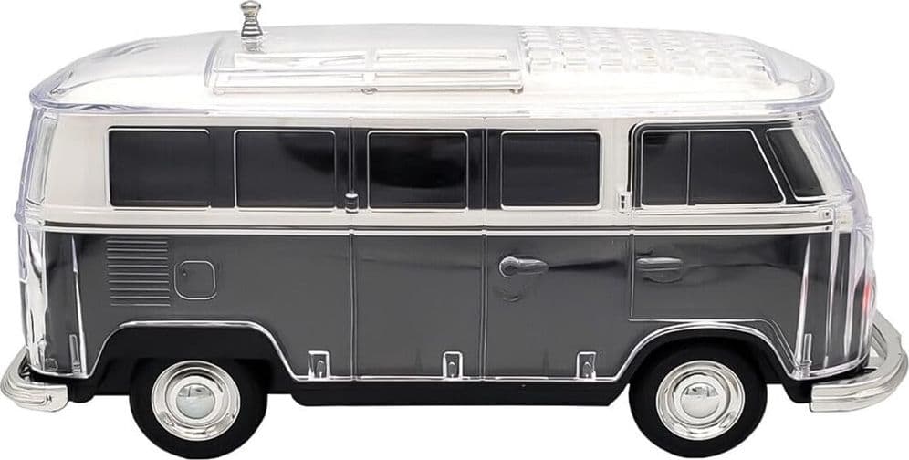 CASSA ALTOPARLANTE BLUETOOTH FORMA FURGONCINO RETRÒ PORTATILE CON LUCI LED RADIO FM USB - 3