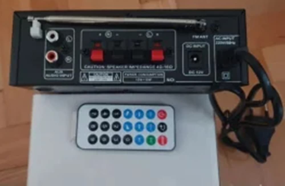 AMPLIFICATORE DI POTENZA AUDIO STEREO HI-FI Q-T110 MAX CON RIVERBERO KARAOKE TELECOMANDO - 6