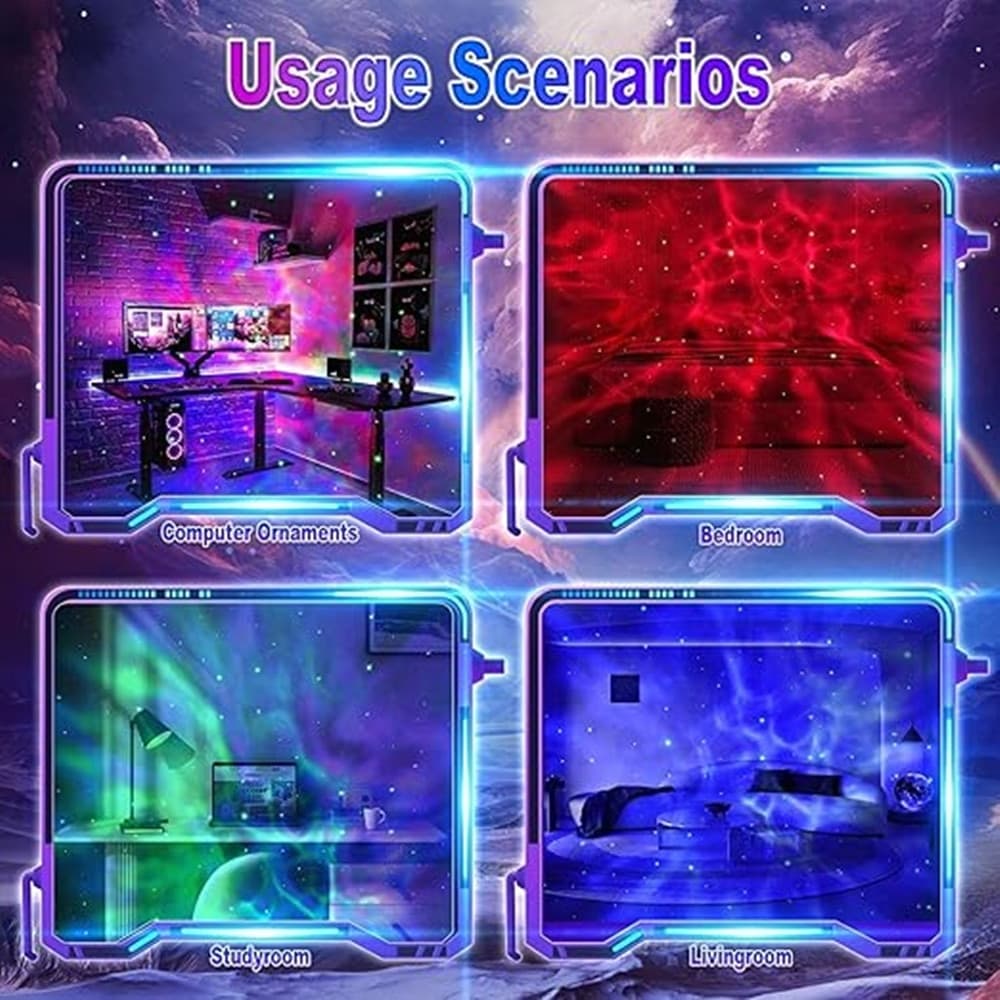PROIETTORE LAMPADA A LED RGB CIELO STELLATO LUCE NOTTURNA FORMA ASTRONAUTA Q-RG35 - 4