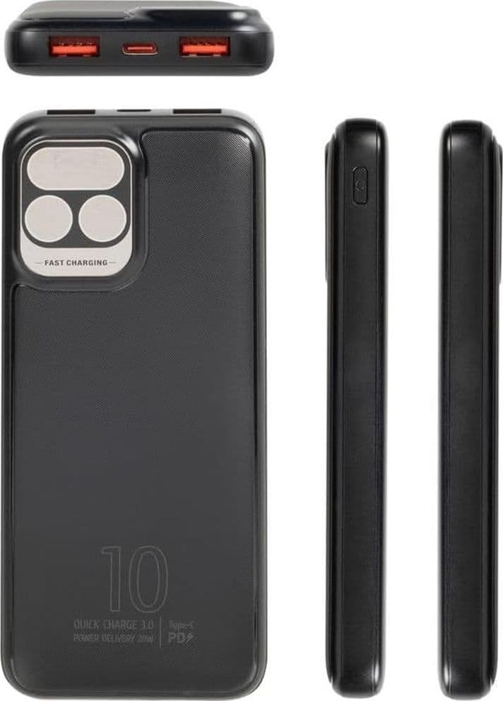 POWER BANK A RICARICA RAPIDA 15000MAH 66W CON DISPLAY LED DIGITALE 4 CAVI INTEGRATI Q-CD554 - 4