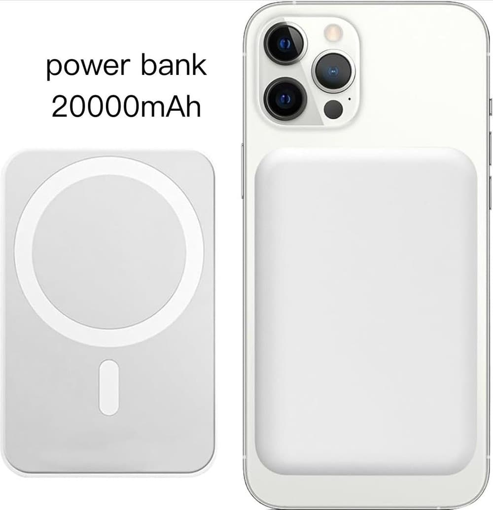 POWER BANK MAGNETICO CARICABATTERIE SMARTPHONE WIRELESS TASCABILE 20000MAH IOS ANDROID - 2