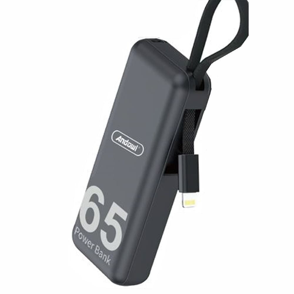 POWER BANK PORTATILE MINI BATTERIA ESTERNA 6500MAH RICARICA RAPIDA CAVO LIGHTNING Q-CD632 - 7