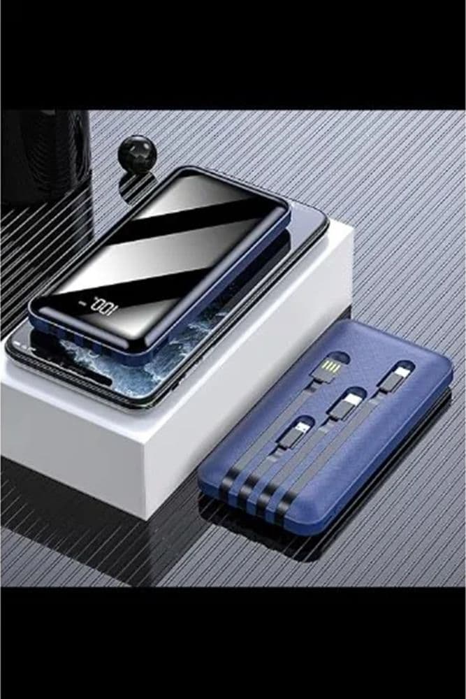 POWER BANK 12000 MAH CON PORTA USB CAVI INTEGRATI DISPLAY LED RICARICA RAPIDA Q-DC110 - 15