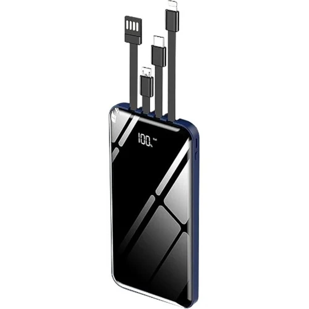POWER BANK 12000 MAH CON PORTA USB CAVI INTEGRATI DISPLAY LED RICARICA RAPIDA Q-DC110 - 16
