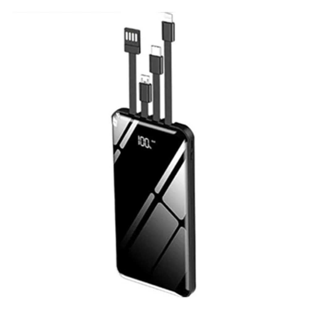 POWER BANK 12000 MAH CON PORTA USB CAVI INTEGRATI DISPLAY LED RICARICA RAPIDA Q-DC110 - 3