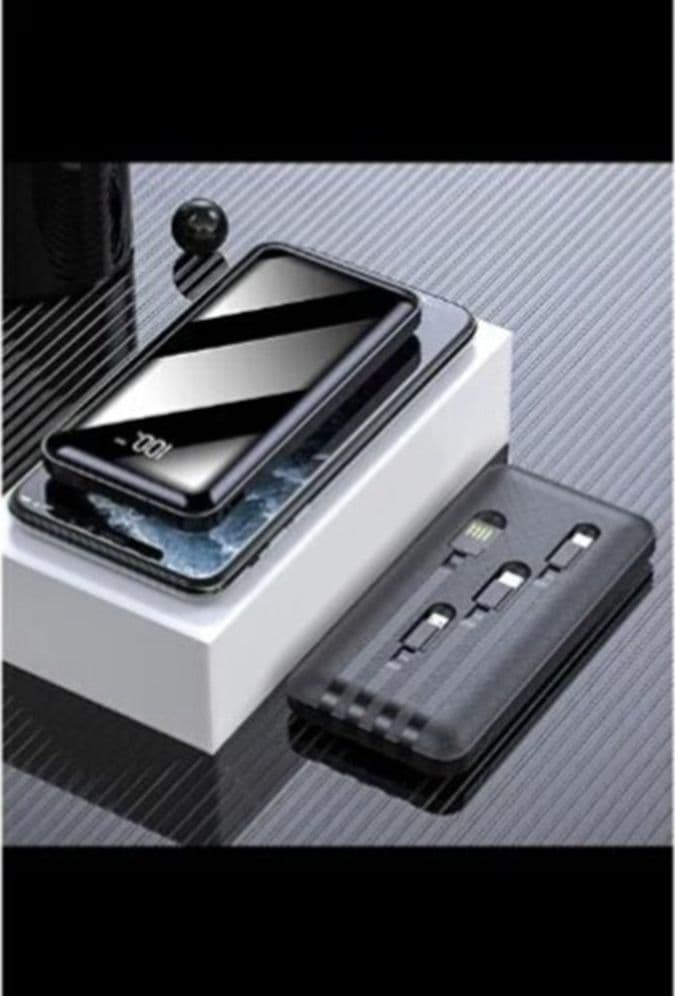 POWER BANK 12000 MAH CON PORTA USB CAVI INTEGRATI DISPLAY LED RICARICA RAPIDA Q-DC110 - 5