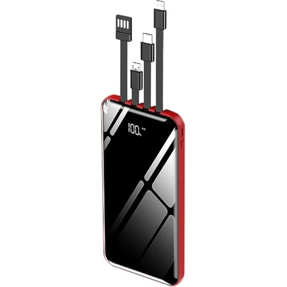 POWER BANK 12000 MAH CON PORTA USB CAVI INTEGRATI DISPLAY LED RICARICA RAPIDA Q-DC110 - 7
