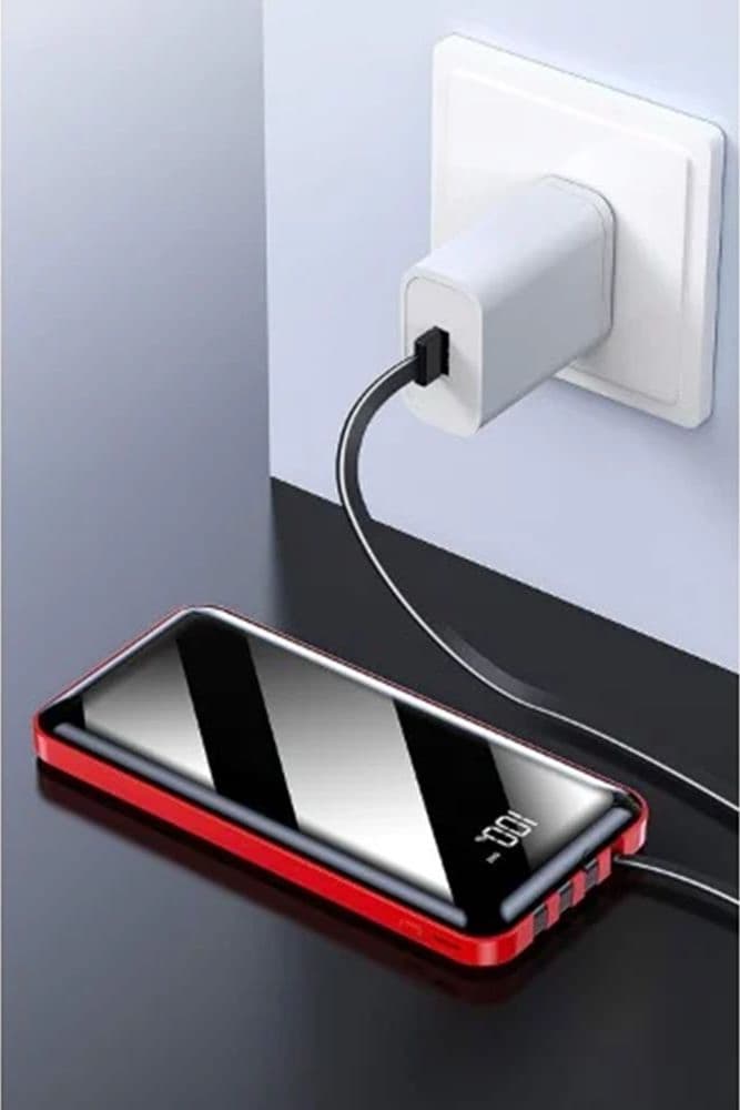 POWER BANK 12000 MAH CON PORTA USB CAVI INTEGRATI DISPLAY LED RICARICA RAPIDA Q-DC110 - 10