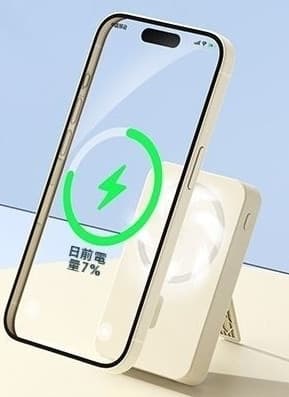 POWER BANK MAGNETICO WIRELESS 12000MAH RICARICA RAPIDA 22,5W SUPPORTO NASCOSTO CAVI Q-DC278 - 3