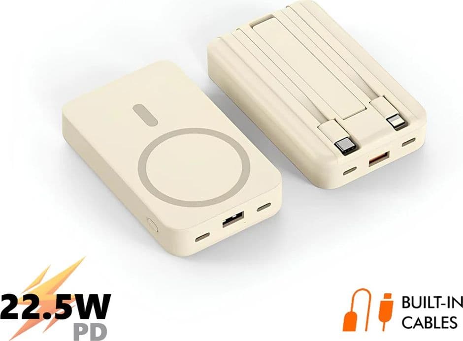 POWER BANK MAGNETICO WIRELESS 12000MAH RICARICA RAPIDA 22,5W SUPPORTO NASCOSTO CAVI Q-DC278 - 7