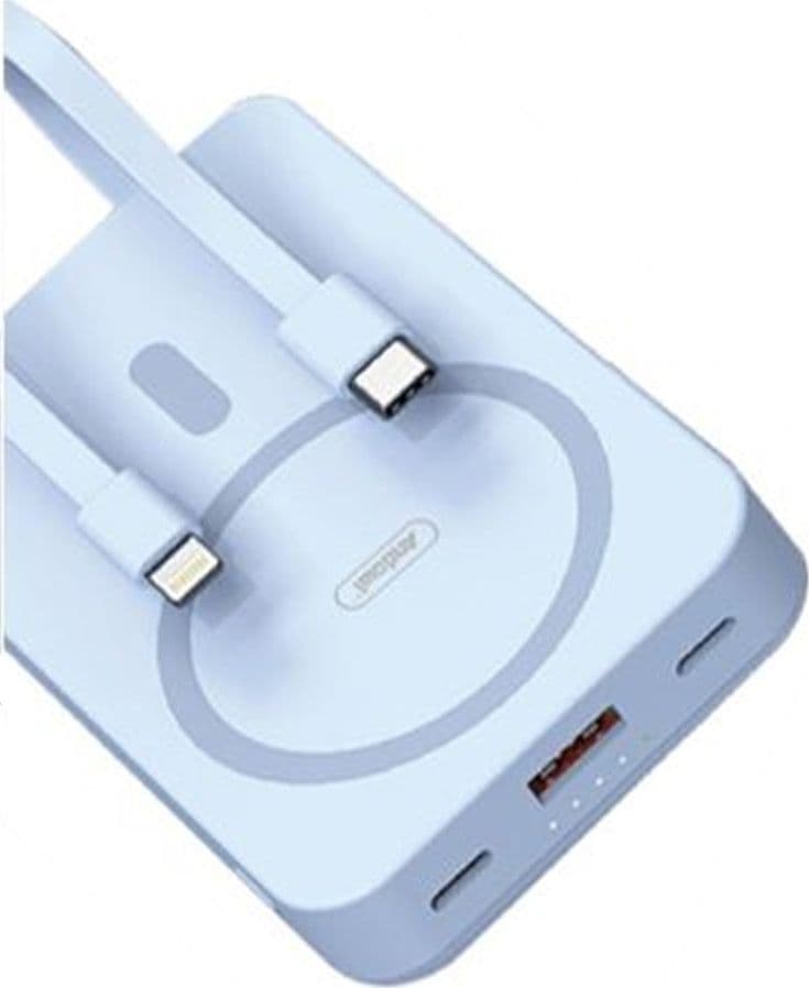 POWER BANK MAGNETICO WIRELESS 12000MAH RICARICA RAPIDA 22,5W SUPPORTO NASCOSTO CAVI Q-DC278 - 8
