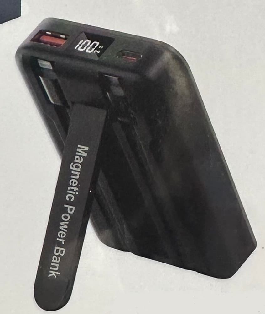 POWER BANK RICARICA WIRELESS MAGNETICA 5IN1 30000MAH QC3.0 15W PD22.5W SUPPORTO PIEGHEVOLE - 3