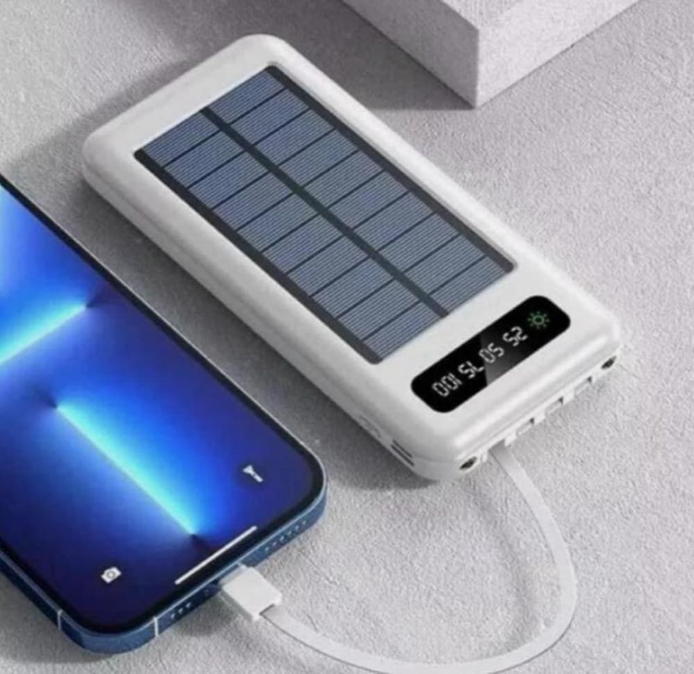 POWER BANK SOLARE 68000 MAH BATTERIA ESTERNA PORTATILE 3.0A CON RICARICA RAPIDA - 5