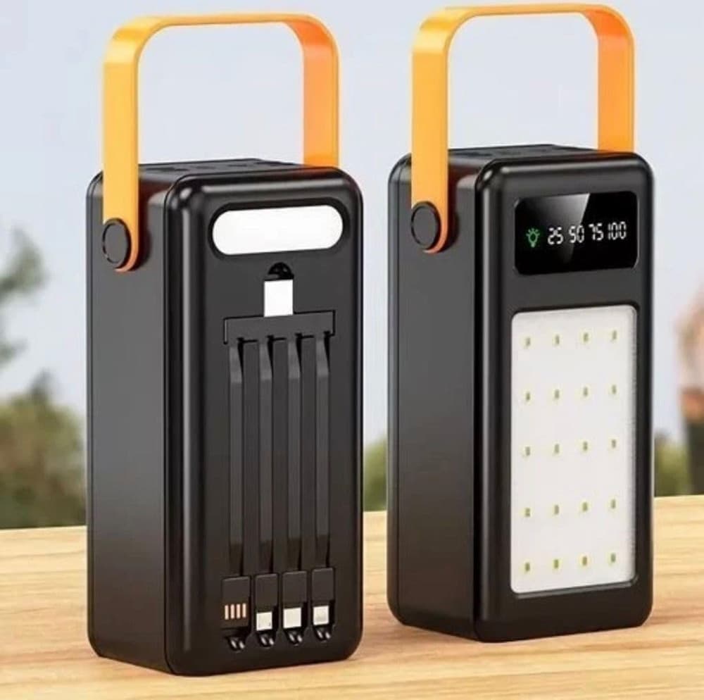 POWER BANK 60000MAH QC 3.0 PD WXJ-029 BATTERIA ESTERNA PORTATILE CON DISPLAY 4 PORTE USB - 5