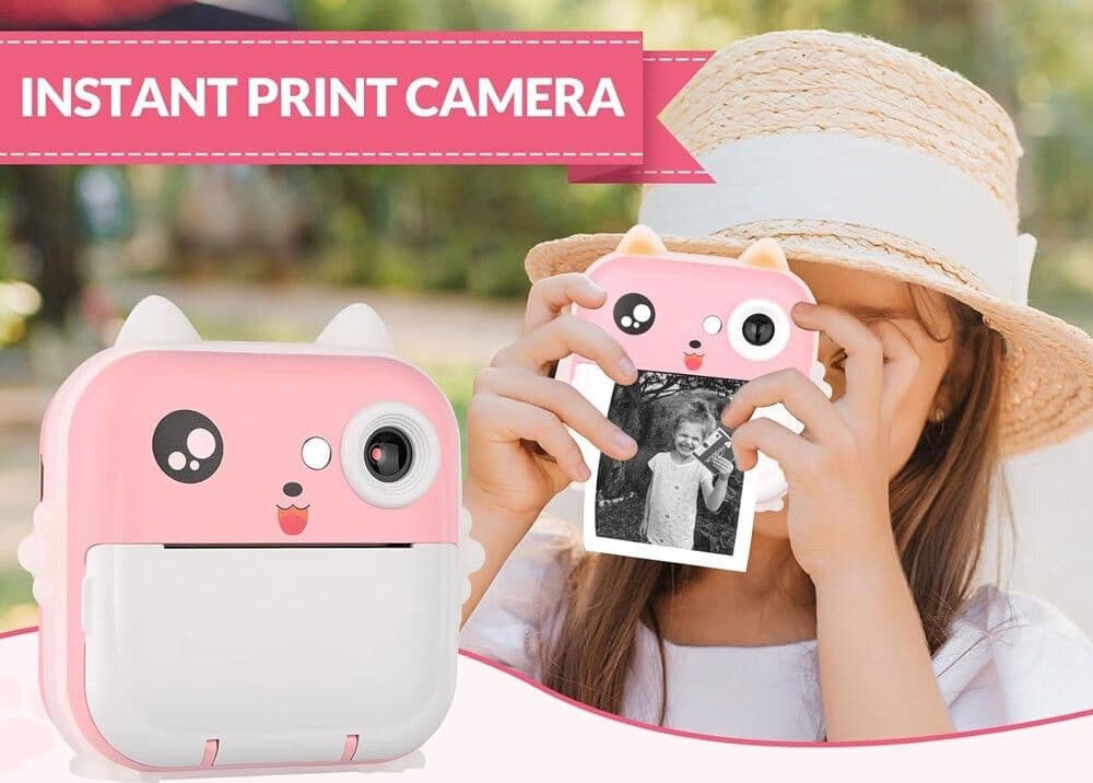 FOTOCAMERA DIGITALE PER BAMBINI CON SCHERMO DA 2,4" PER STAMPA TERMICA ISTANTANEA C6 - 13