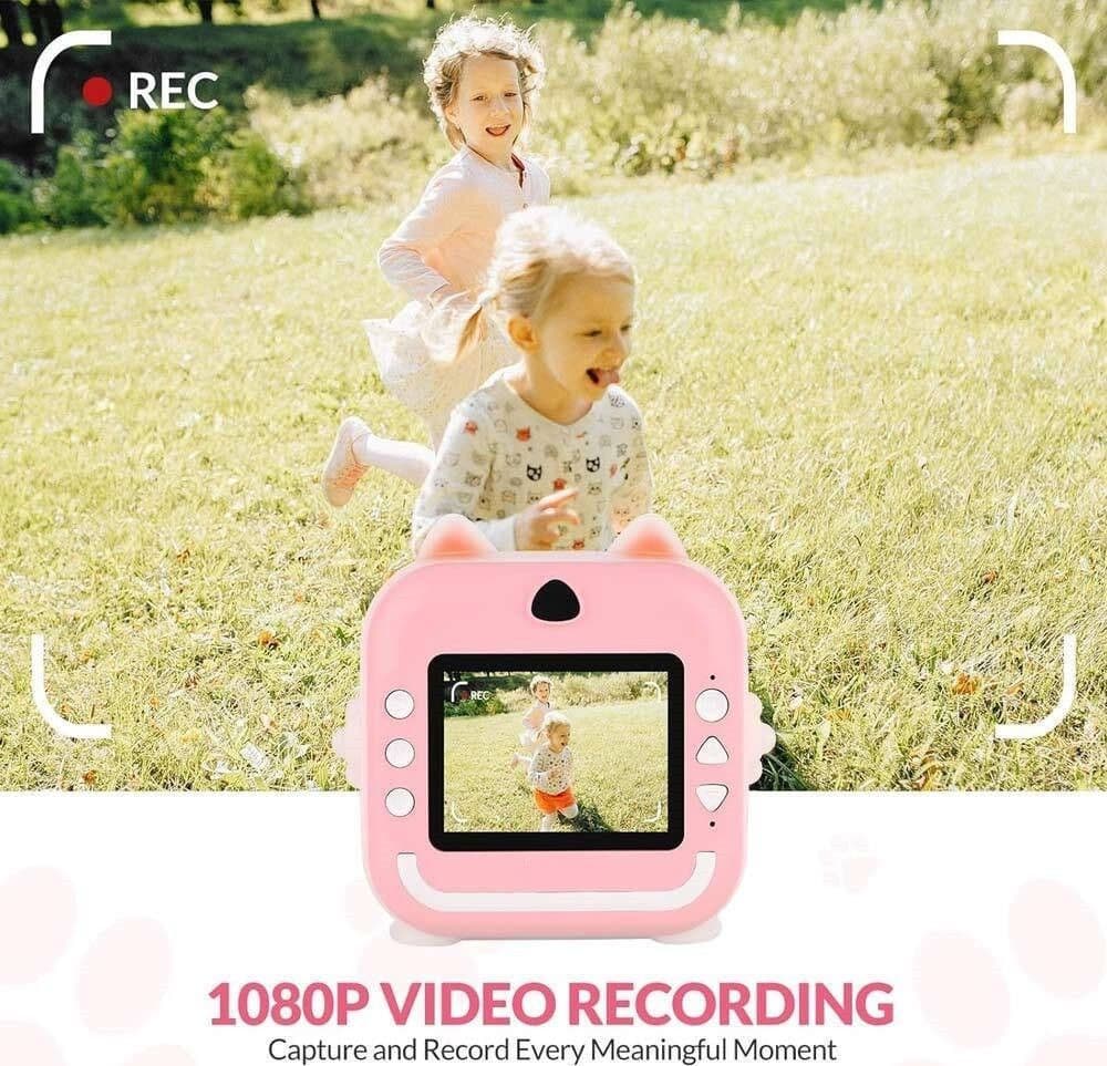 FOTOCAMERA DIGITALE PER BAMBINI CON SCHERMO DA 2,4" PER STAMPA TERMICA ISTANTANEA C6 - 15