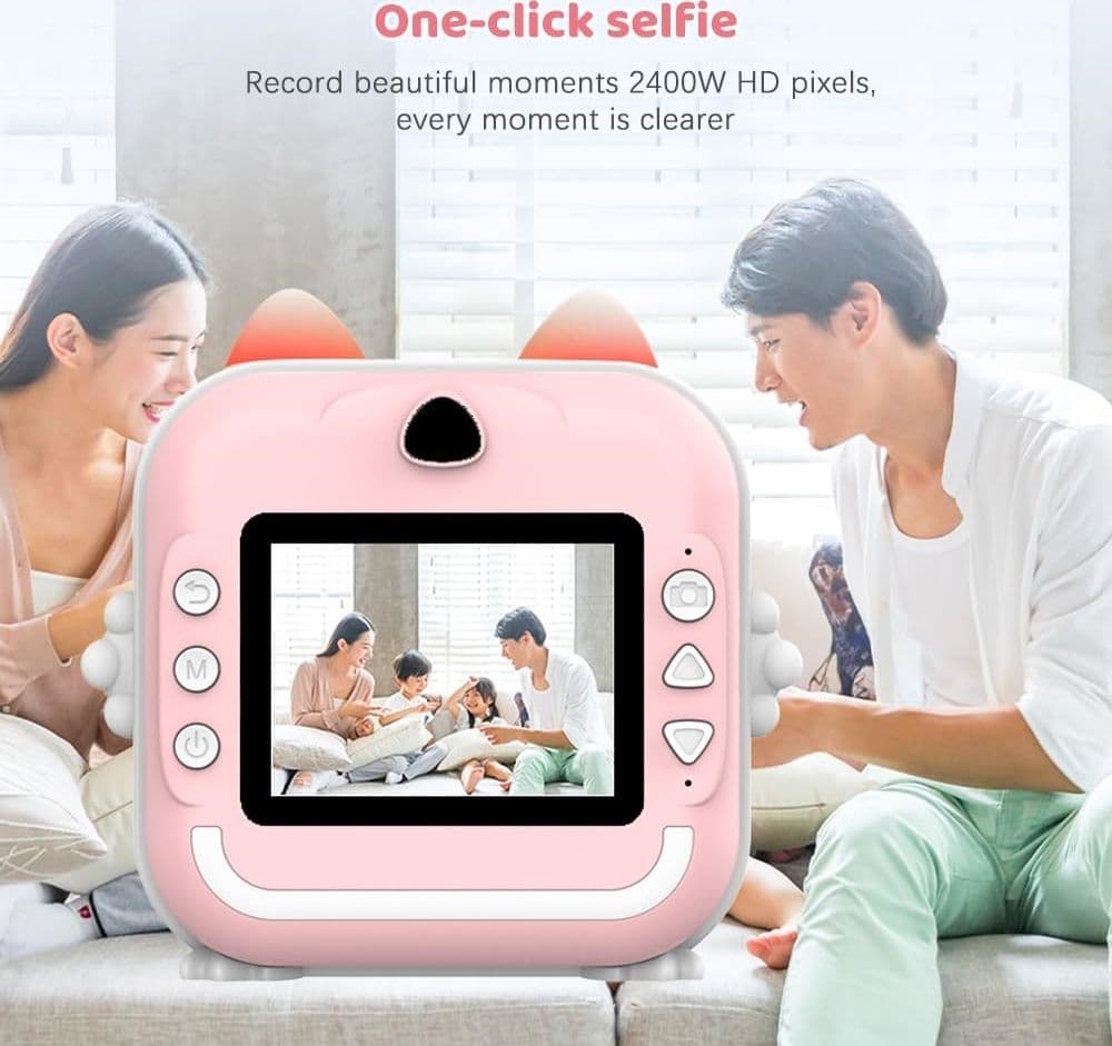 FOTOCAMERA DIGITALE PER BAMBINI CON SCHERMO DA 2,4" PER STAMPA TERMICA ISTANTANEA C6 - 5