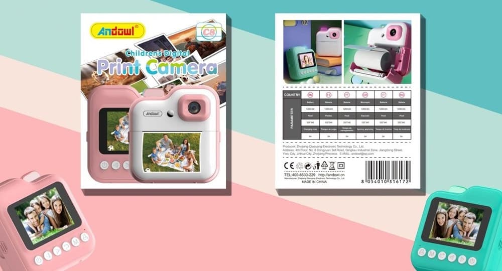 FOTOCAMERA DIGITALE CON STAMPA ISTANTANEA PER BAMBINI CON SCHERMO IPS 2,4″ ZOOM OTTICO C8 - 2