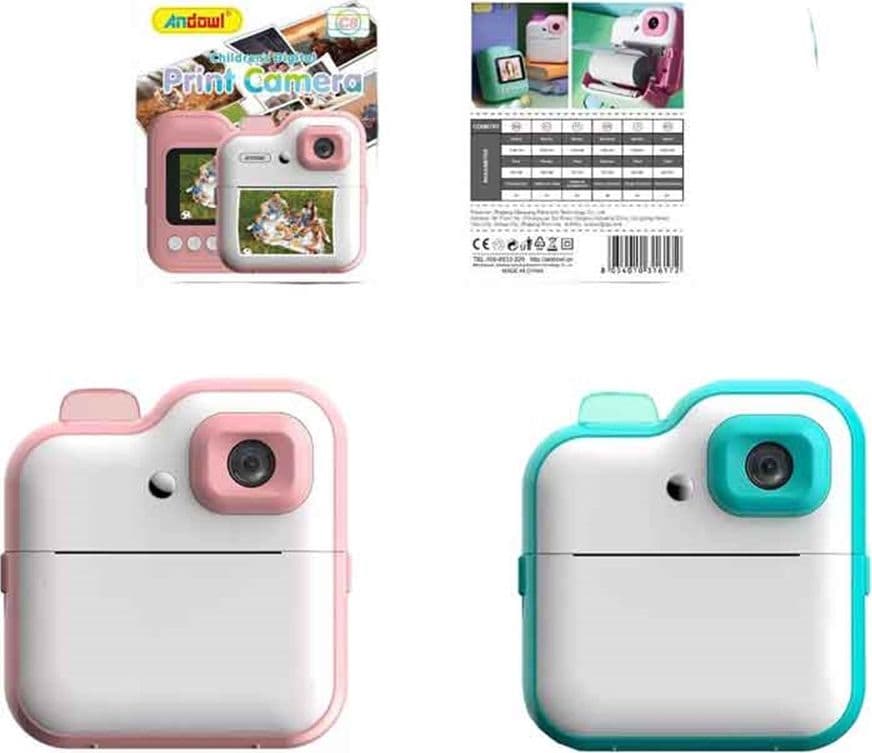 FOTOCAMERA DIGITALE CON STAMPA ISTANTANEA PER BAMBINI CON SCHERMO IPS 2,4″ ZOOM OTTICO C8 - 6