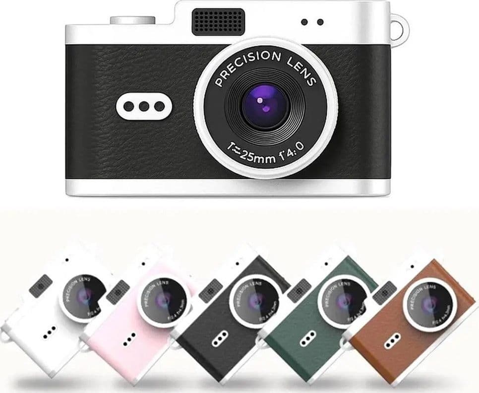 MINI FOTOCAMERA RETRÒ HD DIGITALE RICARICABILE COMPATTA VINTAGE DISPLAY PORTACHIAVI