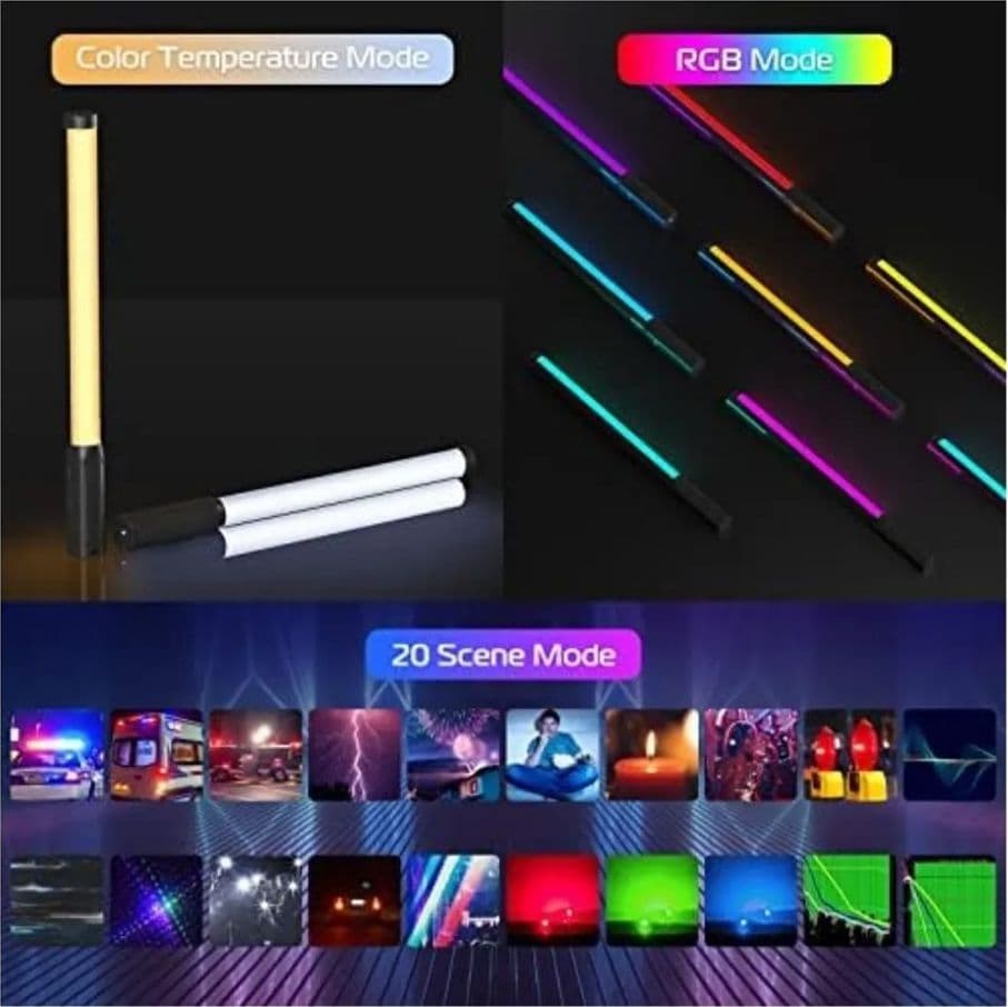 LAMPADA A BACCHETTA TUBO LUMINOSO LED RGB PORTATILE MY-7409 PER FOTO VIDEO TIKTOK VLOG - 7