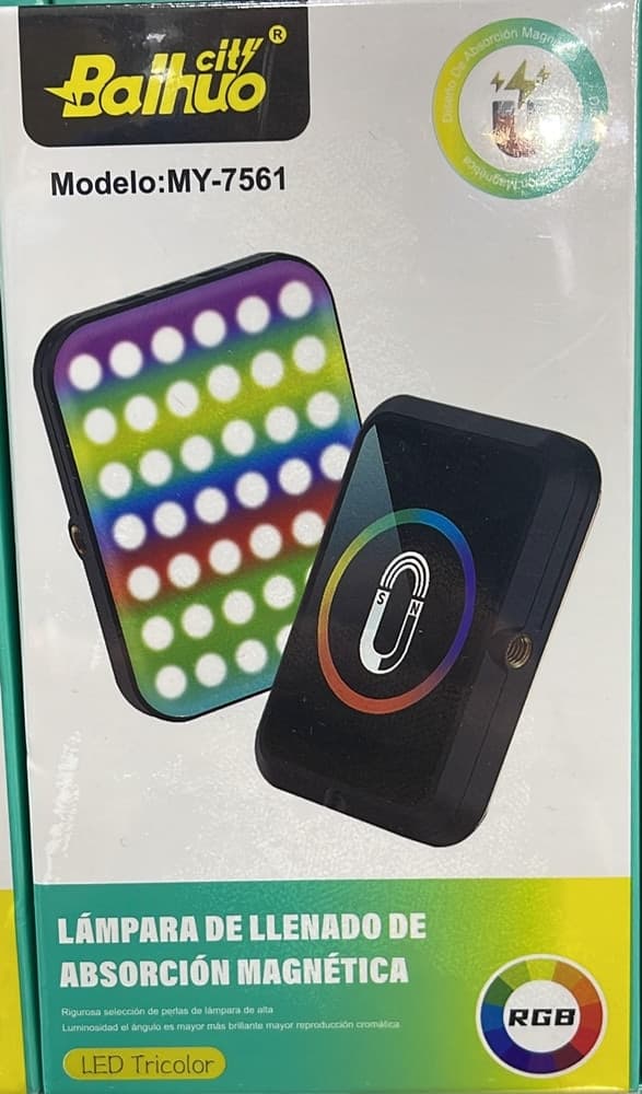 MINI LAMPADA LUCE LED RGB MAGNETICA PORTATILE SELFIE VIDEO VLOG STREAMING CELLULARE MY-7561 - 3