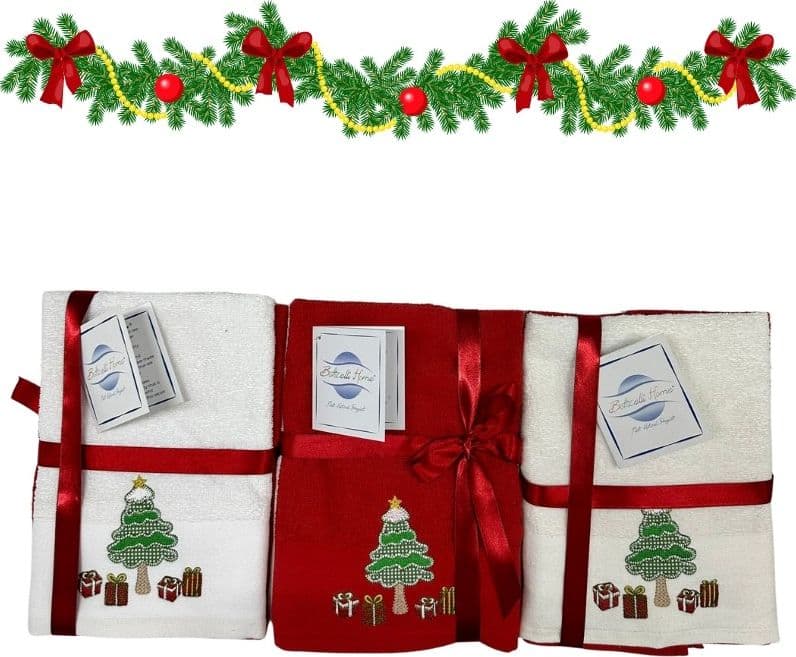 Strofinacci natalizi 2 pezzi Botticelli Home Albero di Natale - 2