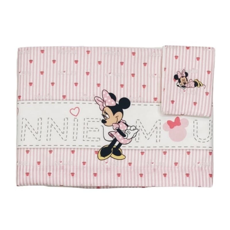 Lenzuola culla Minnie Mouse love neonato Disney - 3
