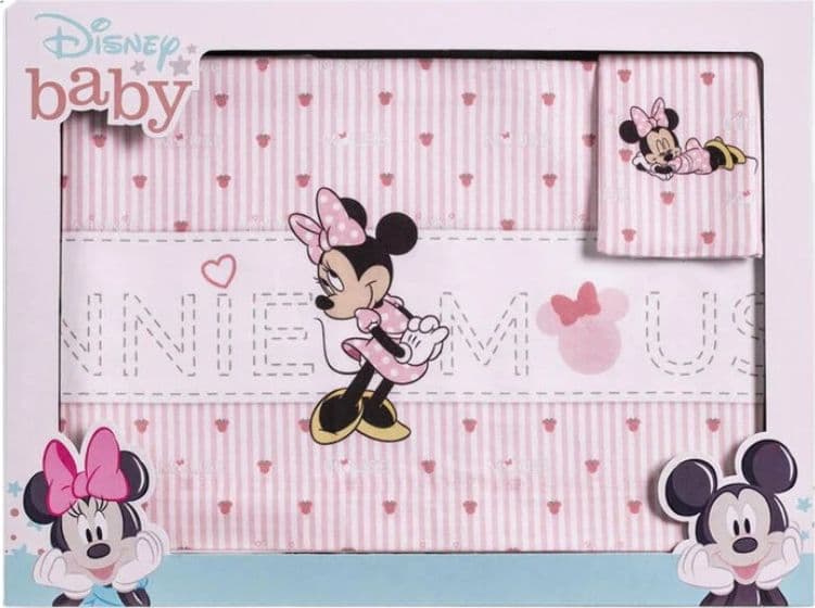 Lenzuola culla Minnie Mouse love neonato Disney - 2