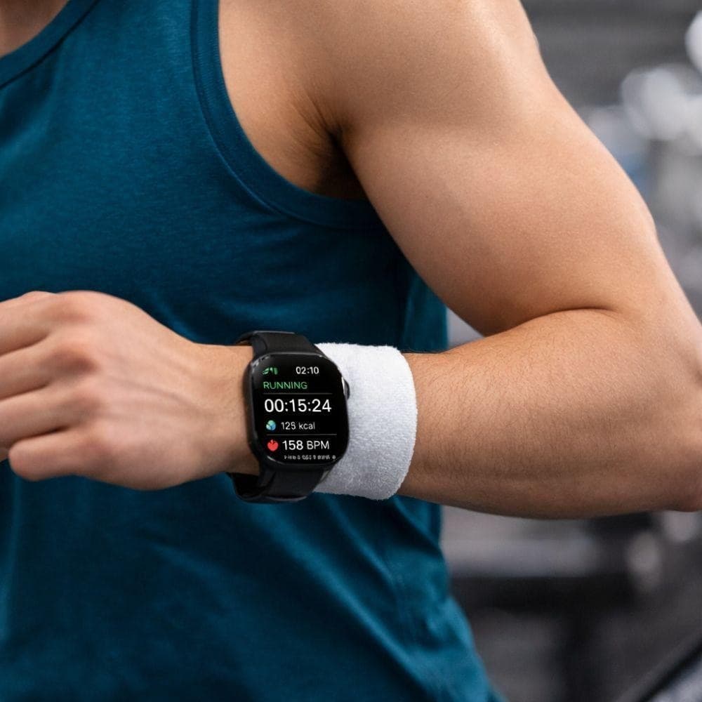 SET CUFFIE WIRELESS BLUETOOTH OVER-EAR + SMARTWATCH CON 3 CINTURINI INTERCAMBIABILI EW1 - 4