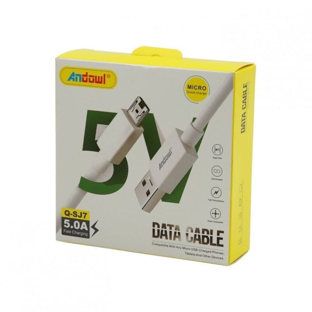 CAVO DA USB 2.0 A MICRO USB 5.0A PER RICARICA RAPIDA TRASFERIMENTO DATI 1 MT Q-SJ7 - 3